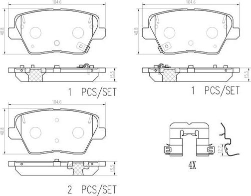 Brembo P30109N - Set placute frana,frana disc aaoparts.ro