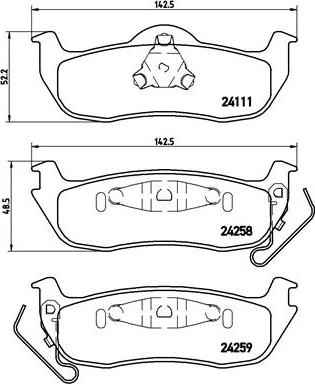 Brembo P 37 011 - Set placute frana,frana disc aaoparts.ro