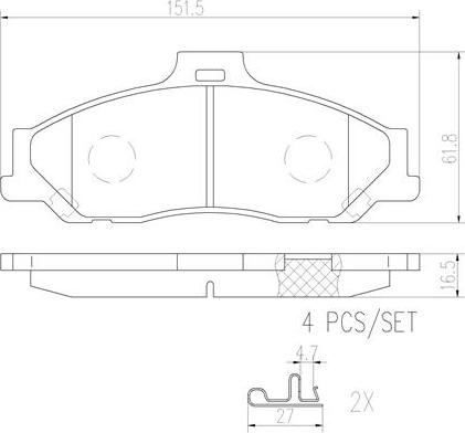 Brembo P24051N - Set placute frana,frana disc aaoparts.ro