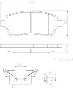 Brembo P24072N - Set placute frana,frana disc aaoparts.ro