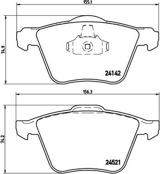 Brembo P 24 077 - Set placute frana,frana disc aaoparts.ro