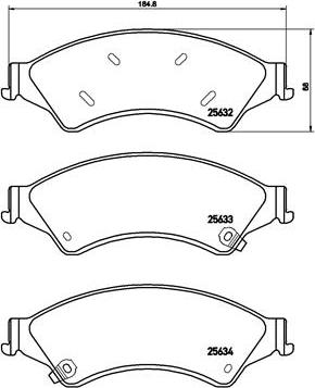 Brembo P 24 153 - Set placute frana,frana disc aaoparts.ro