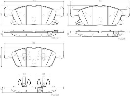 Brembo P24188N - Set placute frana,frana disc aaoparts.ro