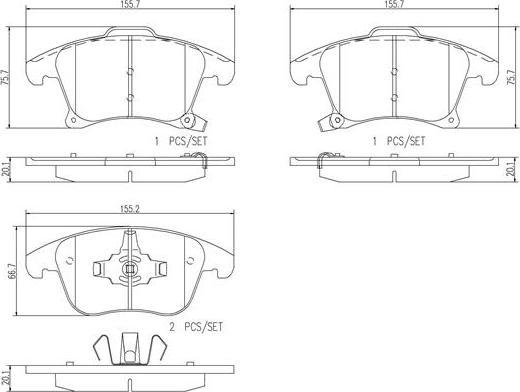 Brembo P24173N - Set placute frana,frana disc aaoparts.ro