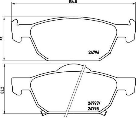 Brembo P 28 044 - Set placute frana,frana disc aaoparts.ro