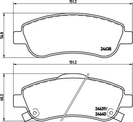 Brembo P 28 045 - Set placute frana,frana disc aaoparts.ro