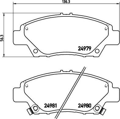 Brembo P 28 050 - Set placute frana,frana disc aaoparts.ro