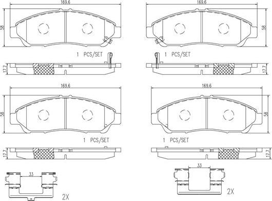 Brembo P28060N - Set placute frana,frana disc aaoparts.ro