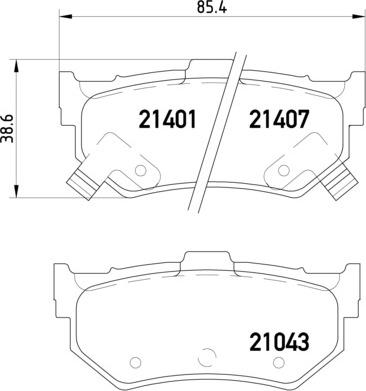 Brembo P 28 007 - Set placute frana,frana disc aaoparts.ro
