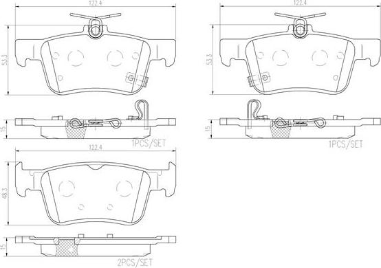 Brembo P28089N - Set placute frana,frana disc aaoparts.ro