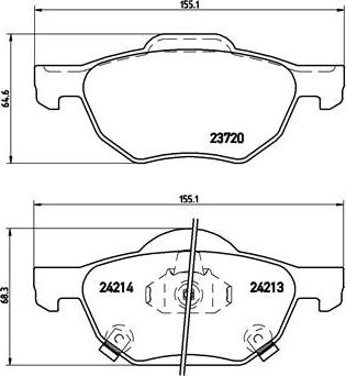 Brembo P 28 036 - Set placute frana,frana disc aaoparts.ro