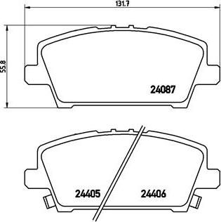 Brembo P 28 037 - Set placute frana,frana disc aaoparts.ro