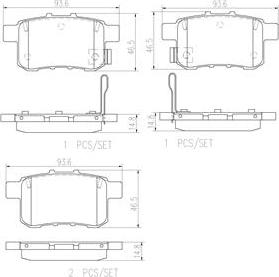 Brembo P28072N - Set placute frana,frana disc aaoparts.ro
