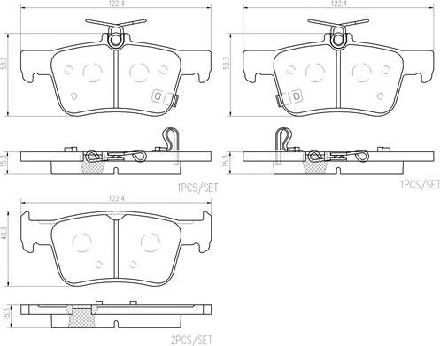 Brembo P28103N - Set placute frana,frana disc aaoparts.ro