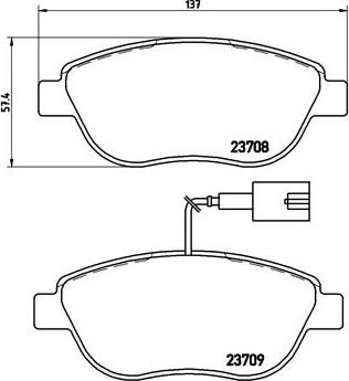 Brembo P 23 087 - Set placute frana,frana disc aaoparts.ro