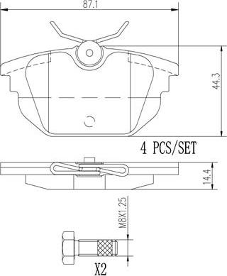 Brembo P23026N - Set placute frana,frana disc aaoparts.ro