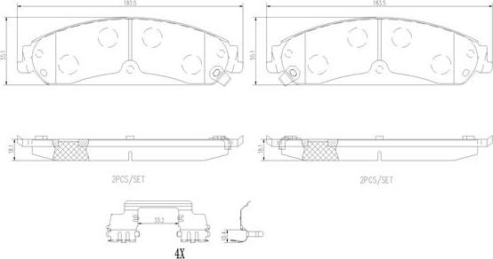 Brembo P23149N - Set placute frana,frana disc aaoparts.ro