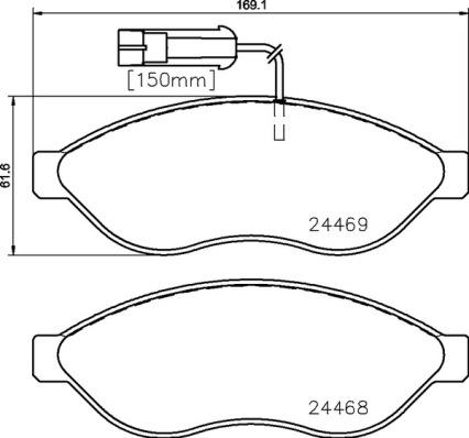 Brembo P 23 144 - Set placute frana,frana disc aaoparts.ro