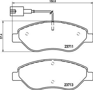 Brembo P 23 145 - Set placute frana,frana disc aaoparts.ro