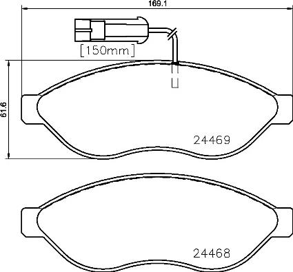 Brembo P 23 143 - Set placute frana,frana disc aaoparts.ro