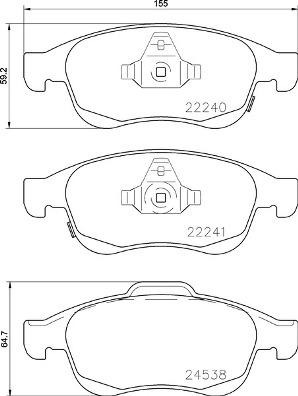 Brembo P 23 165 - Set placute frana,frana disc aaoparts.ro