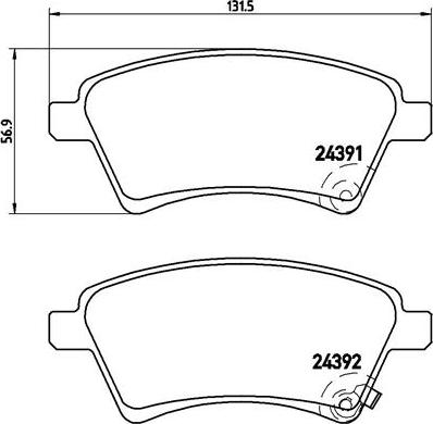 Brembo P 23 105 - Set placute frana,frana disc aaoparts.ro