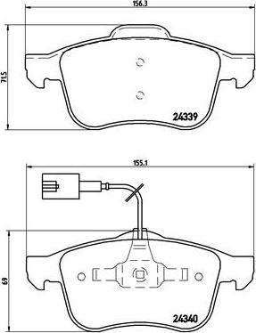 Brembo P 23 103 - Set placute frana,frana disc aaoparts.ro