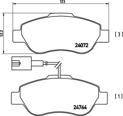 Brembo P 23 107 - Set placute frana,frana disc aaoparts.ro