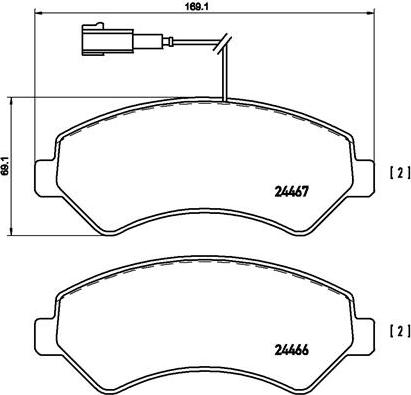 Brembo P 23 136 - Set placute frana,frana disc aaoparts.ro