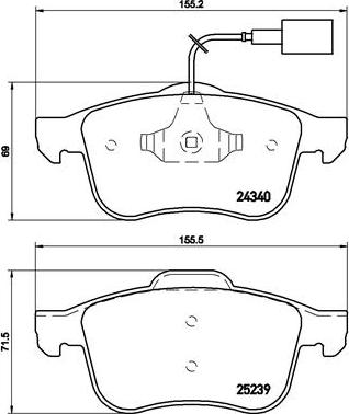 Brembo P 23 132 - Set placute frana,frana disc aaoparts.ro