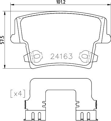 Brembo P 23 175 - Set placute frana,frana disc aaoparts.ro