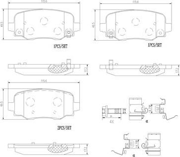 Brembo P23177N - Set placute frana,frana disc aaoparts.ro