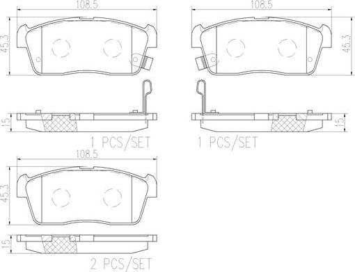 Brembo P79012N - Set placute frana,frana disc aaoparts.ro