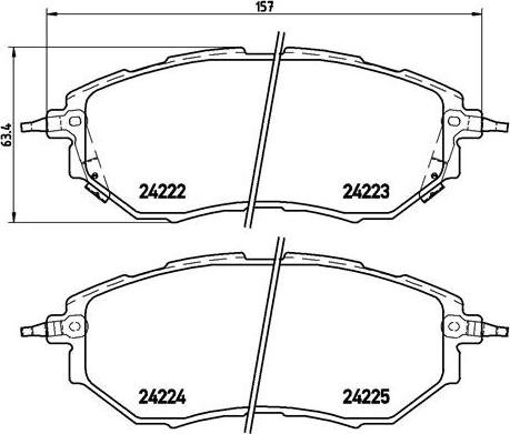 Brembo P 78 017 - Set placute frana,frana disc aaoparts.ro