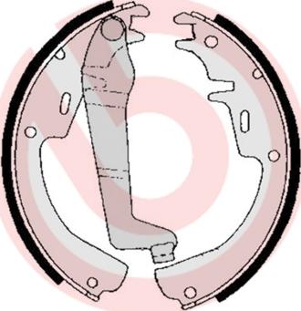 Brembo S 59 520 - Set saboti frana aaoparts.ro