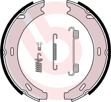 Brembo S 50 502 - Set saboti frana, frana de mana aaoparts.ro