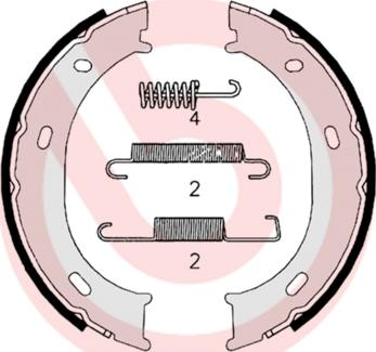 Brembo S 50 510 - Set saboti frana, frana de mana aaoparts.ro