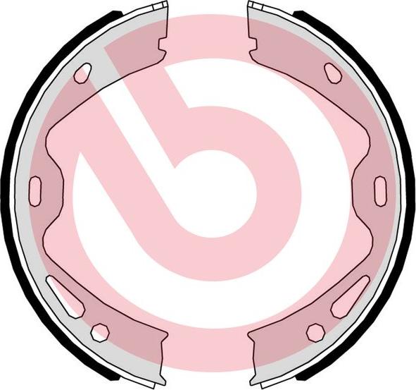 Brembo S 65 506 - Set saboti frana, frana de mana aaoparts.ro