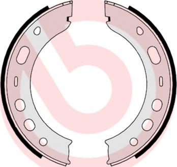 Brembo S 65 503 - Set saboti frana, frana de mana aaoparts.ro