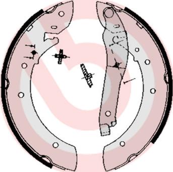 Brembo S 61 508 - Set saboti frana aaoparts.ro