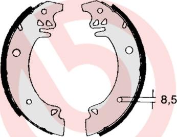 Brembo S 61 507 - Set saboti frana aaoparts.ro