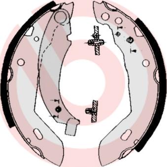 Brembo S 68 518 - Set saboti frana aaoparts.ro