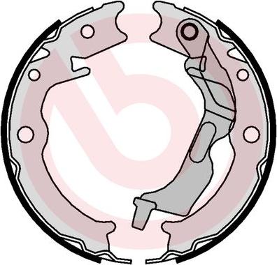 Brembo S 10 520 - Set saboti frana, frana de mana aaoparts.ro
