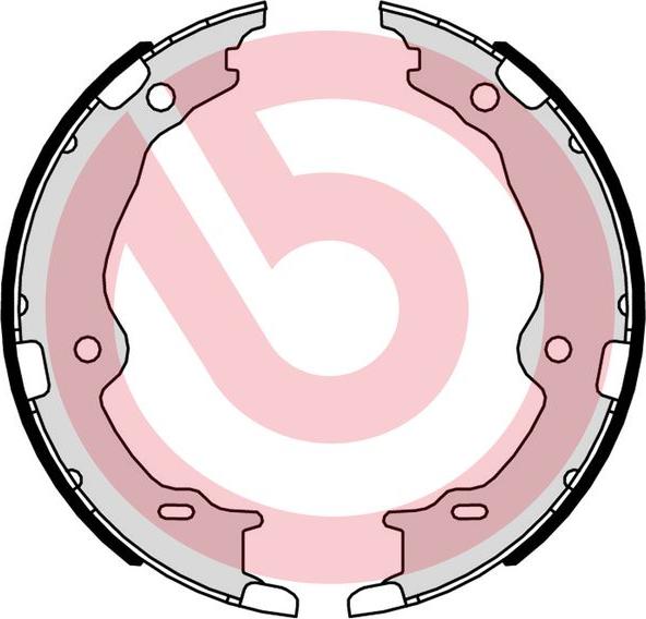 Brembo S 83 572 - Set saboti frana, frana de mana aaoparts.ro