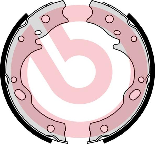 Brembo S 34 509 - Set saboti frana, frana de mana aaoparts.ro