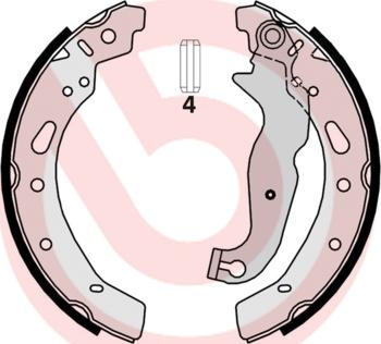 Brembo S 24 540 - Set saboti frana aaoparts.ro