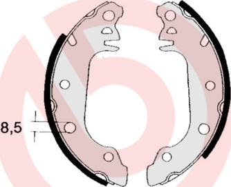 Brembo S 24 504 - Set saboti frana aaoparts.ro