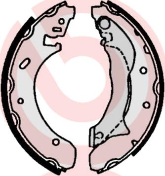 Brembo S 24 524 - Set saboti frana aaoparts.ro