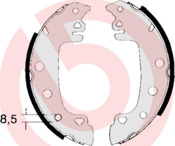 Brembo S 23 538 - Set saboti frana aaoparts.ro