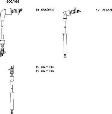 Bremi 600/466 - Set cablaj aprinder aaoparts.ro
